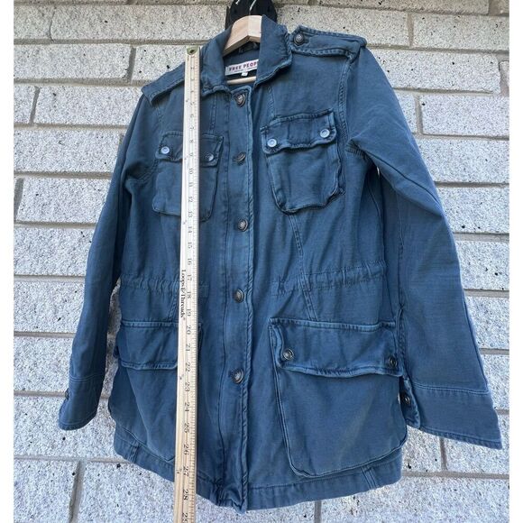 Free Peoples Denim women Jacket blue oversize Urban relaxed Outfitters XS - Picture 9 of 10